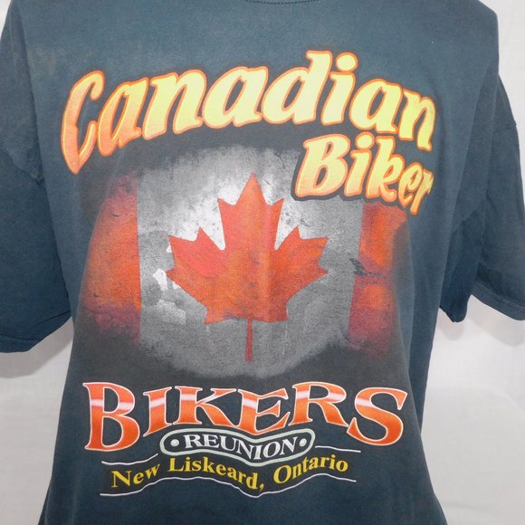 Canadian Bikers Reunion New Liskeard Ontario Mens 2XL Graphic T Shirt - Picture 2 of 7